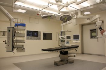Photograph of an empty operating theatre